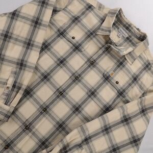 Carhartt Mens 2XL Tall Original Fit Plaid‎ Flannel Button Down Shirt 104451 121